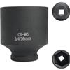 Flewdart bussola lunga esagonale 3/4 56mm, chiave a bussola 56 mm 3/4, Lunghezza 78 mm, acciaio al cromo molibdeno, CR-MO (56mm)