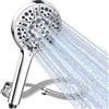Magichome Pro Set di soffione doccia ad alta pressione e tubo flessibile con 9 modalità di getto - per bassa pressione dell'acqua, grande soffione doccia cromato potente e facile installazione