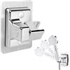 LightBeacon Supporto per Doccetta, Supporto per Soffione Senza Foratura, Supporto per Doccia Regolabile, Supporto per Doccia Universale, per Doccetta o Soffione, Plastica ABS, Argento