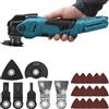Roadtime Utensile oscillante a batteria compatibile con Makita 18V batteria (SENZA batteria), 8000-22000 giri/min, utensile multifunzione senza spazzole con 5 velocità e 22 accessori, per tagliare e levigare