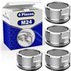 MONTERAL 4 Pezzi Aeratore Filtro Rubinetto a Risparmio Idrico M24 in Ottone Cromato Consumo di 5,7 l/min 3 Bar - Garanzia di 10 Anni - MONTERAL