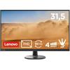 Lenovo D32‑45 Monitor 31.5 Pollici Full HD, Schermo Ampio per Ufficio e Casa, 60Hz, HDMI & VGA, Comfort Visivo, Design Minimal
