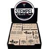 Rayher espositore timbri benessere e bellezza, 19 pezzi, 9 motivi diversi, dimensioni diverse, timbri in legno con impugnatura, 29057000