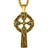 Richsteel Collana Uomo Vichingo con Pendente in acciaio inossidabile con Nodo Celtico Placcato Oro