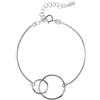 SINGULARU - Braccialetto Sister - Braccialetto in Argento Sterling 925 con Finitura Placcata in Oro, Oro Rosa 18kt o Rodio - Misura Unica - Lunghezza della Catena 19 cm - Gioielli da Donna