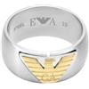 Emporio Armani EGS325404011 - Anello da uomo in acciaio inossidabile multicolore