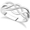 GULICX, anello in argento Sterling 925, con nodo celtico dell'amore eterno, in filigrana, misure: 10, 11, 13, 14, 15, 16, 17, 18, 20, 22, 23, 25, 26, 27. e Argento, 58 (18.5), cod. SR04.8