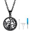GoldChic Jewelry Collana per Urna con Albero Genealogico per Ceneri, Ciondolo Commemorativo in Acciaio Inossidabile, Gioielli per Cremazione per Ceneri