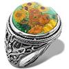 24 JOYAS Van Gogh Anello Gotico Regolabile Opera Impressionista Regalo Originale per Donna, Metallo