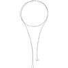 Breil, Collezione Globe, Collana Donna, Collana Multifilo a Sciarpa con Catena Pop Corn, Elementi Finali in Acciaio, Lunghezza 133 cm, Idea Regalo Donna