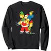 The Simpsons Costumi natalizi per la famiglia dei Simpson, da Babbo Natale e da elfo Felpa, Unisex per adulti, Nero, L