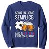 Tifoso Bologna Sono Un Uomo Semplice Amo Il Bologna Felpa, Unisex per Adulti, Blu Reale, M