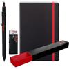 rOtring 600 penne multicolore 3 in 1 e portamine + quaderno, punte per penna a sfera nere e rosse e 1 punta a matita meccanica (0,5 mm)