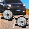 TOPTHAN 2X Fendinebbia anteriori per Fiat panda 500 500L doblo ducato punto evo Citroen (Ds5 jumper) Pergeot Boxer Iveco daily 6/vi [Civic 9/ix CR-V Acoord 8/VII] Jeep Cherokee Renegade Chiaro