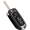 TopBest Guscio Chiave Telecomando Compatibile con Fiat 500X Tipo Cover Scocca Ricambio 4 Tasti Riparazione Sostituzione Lama Vergine