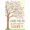 Majosta Grazie Maestra per avermi insegnato con il cuore: Regalo maestre fine anno, pensionamento o Natale | Idea regalo personalizzata per insegnanti dell'asilo e scuola elementare | Quaderno appunti (A5)