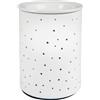 ONVAYA Lampada aromatica di porcellana Dots, bianco elettrico, 15 cm, in scatola in PVC con lampadina
