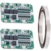 Youmile 2PCS 6S 15A 24V Scheda di protezione della batteria al litio 18650 Modulo caricatore BMS Scheda di protezione PCB per cella di batteria agli ioni di litio con striscia di nichel