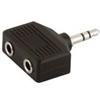 ELECTROWIFI Adattatore Jack 3,5 mm Stereo A Doppio Jack Femmina 3,5 mm Stereo