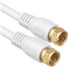 1aTTack.de 1aTTack - Cavo coassiale per antenna (connettore coassiale F a connettore coassiale F, doppia schermatura, 75 / 85 / 100 / 110 / 120 / 125 dB) 2,5 Meter