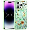 Custodia Magnetica Per IPhone 15 Pro 6,1 Pollici Con Fiori - Compatibile MagSafe, Antiurto Con Design A Olio Su Tela