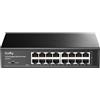 Cudy GS1016 - Unmanaged Switch Gigabit in rack aziendale (16 porte, rilevamento automatico, 1000 Mbps, ottimizzazione delle prestazioni, Plug and Play), nero