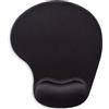 ITNRSIIET Tappetino per mouse ergonomico con supporto per il polso in gel, superficie liscia, base antiscivolo in PU, confortevole, per ufficio, sollievo dal dolore, 24,1 x 20,3 cm, nero