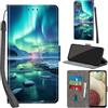Haninsuze Cover per Samsung Galaxy A12/M12 Custodia Cover Pelle Libro Portafoglio con Porta Carte Magnetica Protezione Antiurto Cuoio Flip Case Custodia Cover per Samsung A12, artico