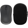 kwmobile Custodia Mouse Wireless per Logitech M240 Silent / M325S - Cover Mouse Wireless Gaming con Cerniera - Astuccio in Velluto a Coste e Neoprene - Nero