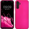 kwmobile Custodia Compatibile con Samsung Galaxy A14 5G Cover - Back Case Morbida - Protezione in Silicone TPU Effetto Metallizzato rosa metallizzato