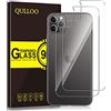 QULLOO Pellicola per iPhone 11 Pro Max Back Pellicola Protettiva Posteriore Full Coverage Vetro Temperato Anti-graffio Copertina per iPhone 11 Pro Max