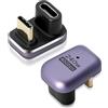Puiseno Adattatore ad angolo C a 180 gradi, 2 pezzi, a forma di U di tipo C, con ricarica rapida PD da 100 W e trasferimento dati da 10 Gbps, da USB-C a presa USB-C per Steam Deck, Switch, laptop, Tab