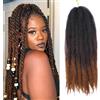 Enbeautiful Marley Twist Hair 24 Inch 8 confezioni Marley Twists Braiding Hair Long Cuban Twist Hair Pre Fluffed Afro Kinky Curly Twists Uncinetto Capelli sintetici Marley Braids Extensions,1B/4/30#