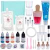 WEBEEDY Set di 30 lucidalabbra fai da te, set fai da te, con base idratante, lucidalabbra, tubi per labbra, pigmento per adulti, donne, compleanno
