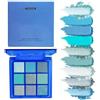 Bploar Eyeshadow - Palette di ombretti 9 colori opachi e glitter impermeabile luccicante in tonalità opache e glitterate ombretto alta pigmentazione tavolozza trucco occhi glitter (blu)