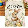 YEAMLTE Runner Pasquale, Tovaglia Pasquale in Lino a Quadri, 33 x 183 CM Lavabile Runner da tavolo, Runner da Ttav ola di Pasqua, per Decorazioni Pasqua e Primaverili (D)