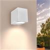 Ledvion - Lampada da Parete, 220-240V, IP54, 35W, Bianco, Senza Lampadina GU10, Lampada LED, Applique da Parete, Interno, Esterno, Dimmerabile