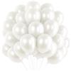 EWODEIEW Palloncini perlati, 60 pezzi da 25 cm, palloncini bianchi in lattice, palloncino bianco a elio perlato, palloncino per feste, decorazione per compleanno, baby shower, matrimonio