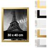 Estancia Cornice Portafoto in Plastica Color Oro 30x40 cm - Cornice 30 x 40 con Vetro Acrilico Infrangibile - Moderna per Pareti e Tavoli