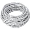 GORGECRAFT 3mm*10m Cordino in Pelle Intrecciata Rotonda Cordino per Cravatta Bolo Cordino Collana in Similpelle Argentata Corda in Similpelle PU Metallizzata Braccialetti Portachiavi Creazione