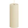 Deluxe Homeart Candela LED senza fiamma per interni - Crema - con tecnologia Real Flame - Candela a batteria (5 x 12,5 cm)