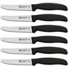Sanelli Ambrogio, Set Coltelli da Tavola Supra, 6 Coltelli con Lama Dentata 11 cm, Affilatura a Controllo Laser e Manico Ergonomico, Coltelli Professionali Made in Italy