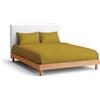 Nina Home Completo Lenzuola in Puro Cotone, Set Biancheria da Letto Premium Quality Made in Italy, con Federe 50x80cm (Oro, Singolo, Tinta Unita)