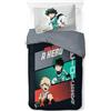 Jay Franco Sony My Hero Academia - Set copripiumino singolo per bambini, 100% cotone super morbido, con federa, prodotto con licenza ufficiale, multicolore, 2 pezzi