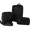 Laura Biagiotti Biagiotti Uomo Set 3 pezzi con Zaino porta PC, Pochette e Borsello Uomo, In PU Impermeabile, Casual Elegante