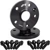 Simoni Racing DR096N/B10N Kit 2 Distanziali Ruota Neri 15 mm 5x112 57,1 con Bulloni M14x1.5 50 mm, Made in Italy Compatibile Audi VW Seat Skoda McLaren