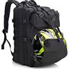 YOUNGOA Zaino Militare Moto 45L Espandibile - Porta Casco, Tattico per Sopravvivenza, Trekking, Campeggio e Altre Attività All'Aperto