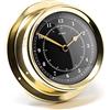 Fischer 1508U-45.6 - Orologio al Quarzo Marittimo, misuratore da 125 mm, con quadrante Nero e Cassa in Ottone, Made in Germany