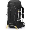 Mountaintop Zaino da trekking 50 l, da uomo e da donna, con protezione antipioggia, per escursioni, 73 x 32 x 21 cm, Nero , 50 Lang