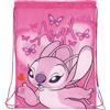 Disney Stitch Zaino da Palestra, Zaino a Corda, Borsa per Bagagli, Zaino da Viaggio per Bambina, Regalo per Ragazze e Adolescenti (Rosa)